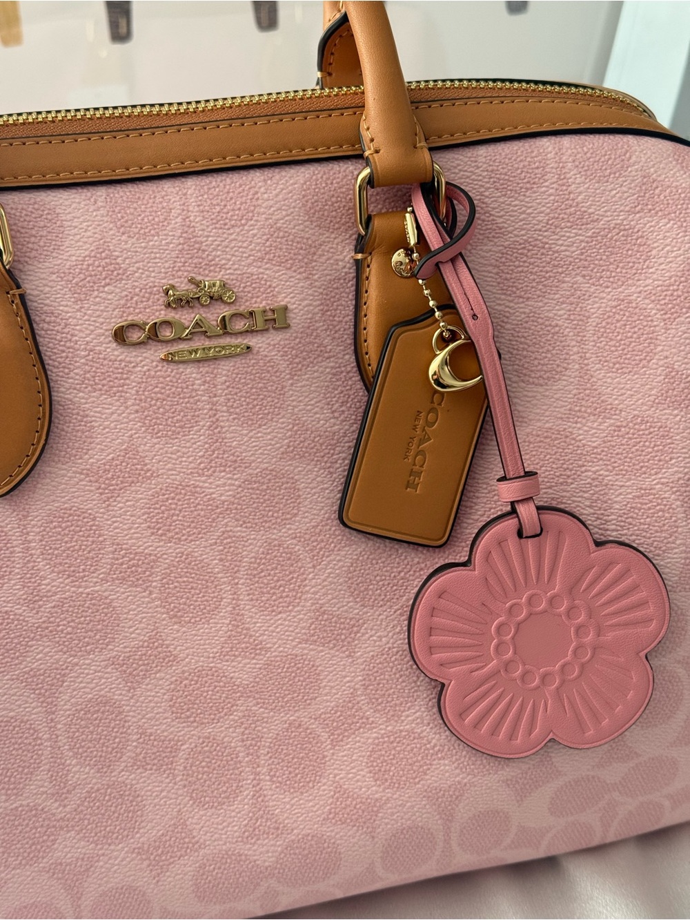 COACH Rowan Large Handbag with Charm CEA19 - Picture 9 of 11